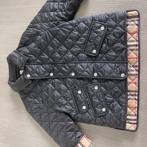 Burberry Childrens 4Y Black Quilted Classic Jacket